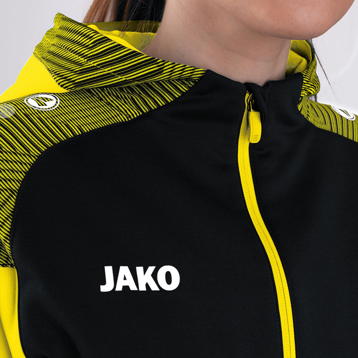 Jako Kapuzenjacke Performance - schwarz/soft yellow