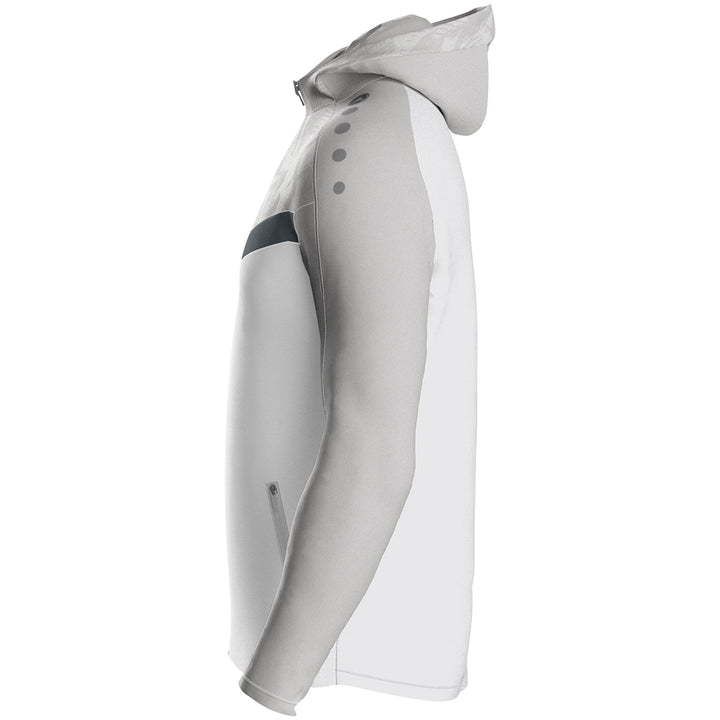 Jako Kapuzenjacke Iconic - weiß/soft grey/anthra light
