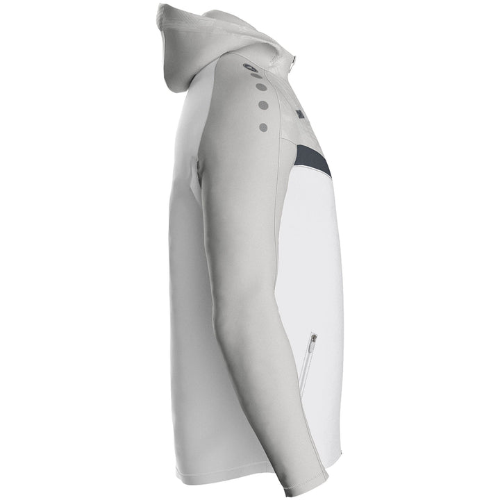Jako Kapuzenjacke Iconic - weiß/soft grey/anthra light