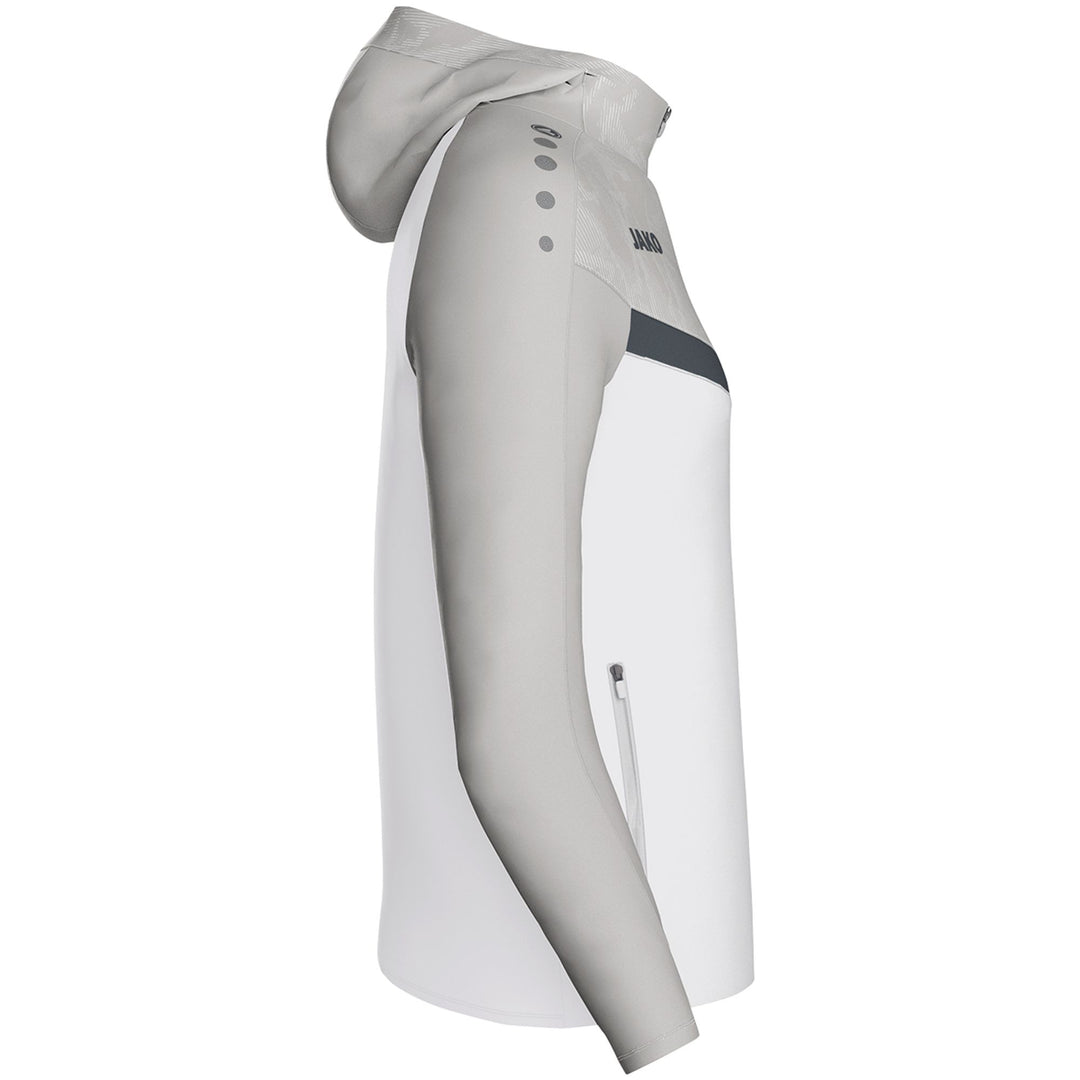 Jako Kapuzenjacke Iconic - weiß/soft grey/anthra light