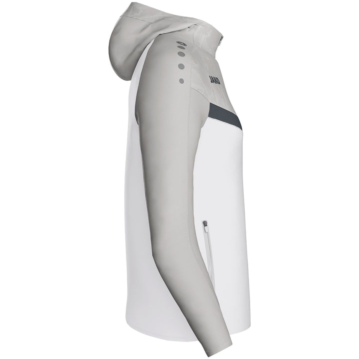 Jako Kapuzenjacke Iconic - weiß/soft grey/anthra light