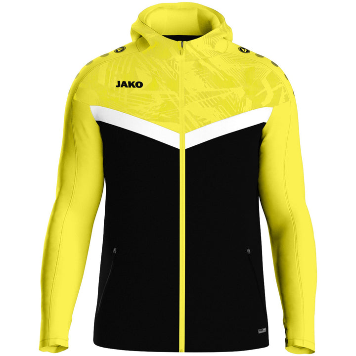 Jako Kapuzenjacke Iconic - schwarz/soft yellow
