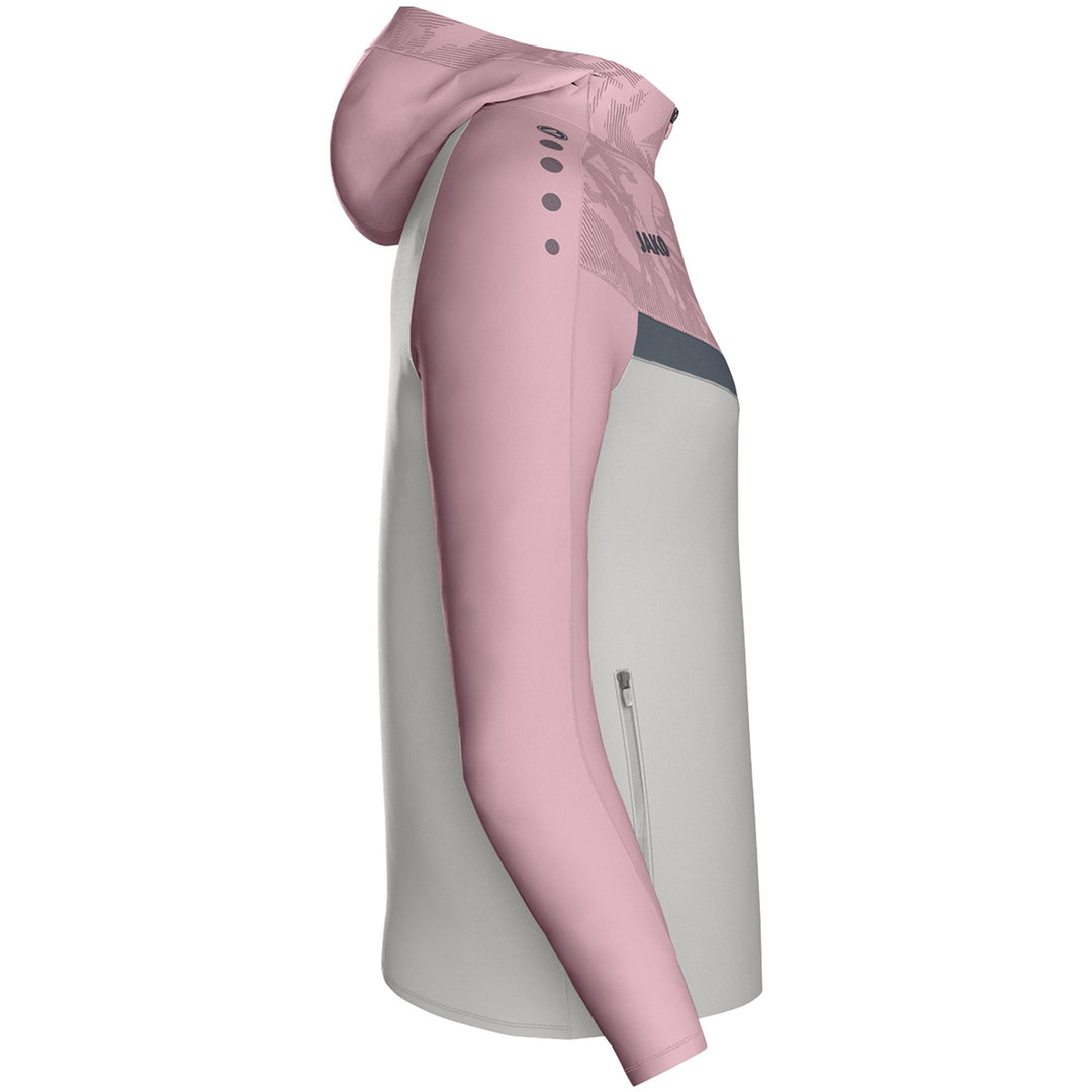 Jako Kapuzenjacke Iconic - soft grey/dusky pink/anthra light