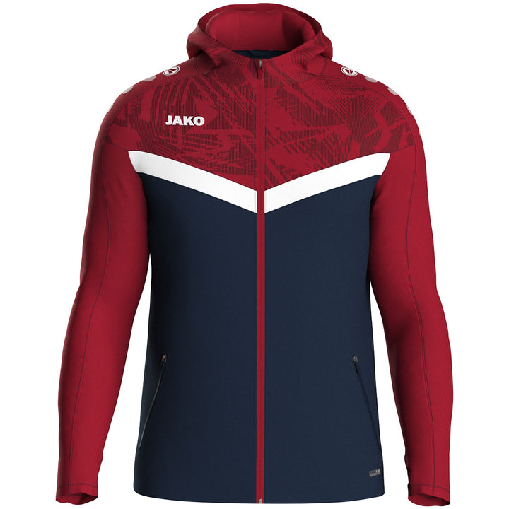 Jako Kapuzenjacke Iconic - marine/chili rot