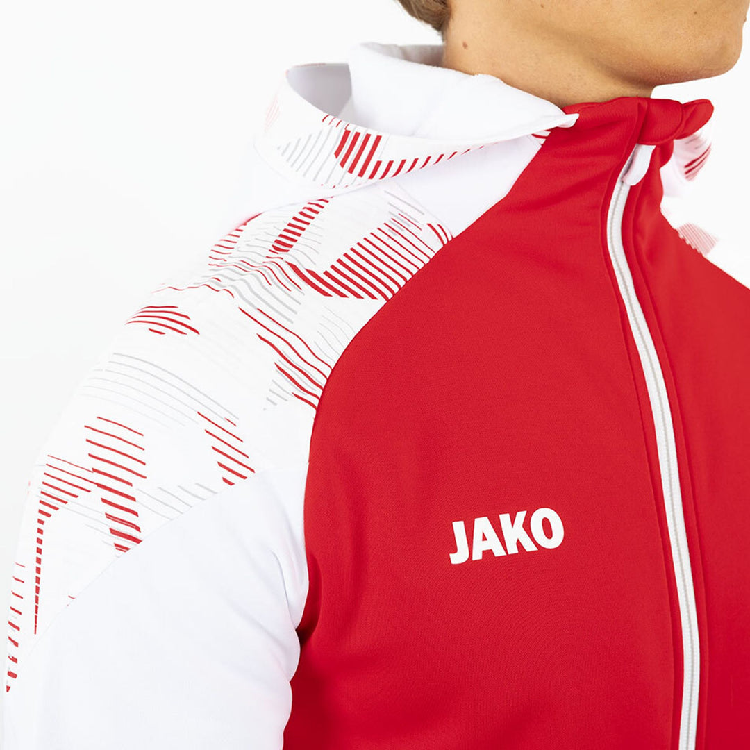 Jako Kapuzenjacke Sonic - rot/weiß