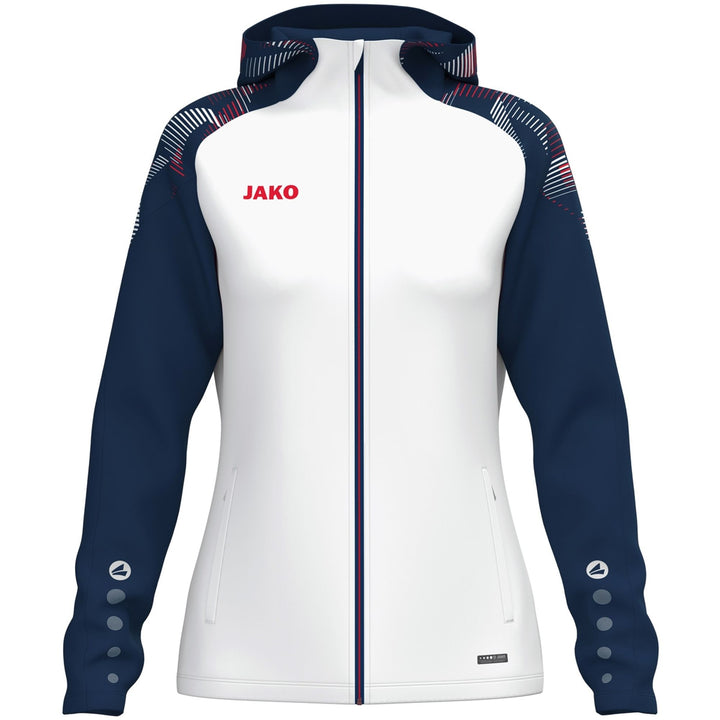 Jako Kapuzenjacke Sonic Damen - weiß/marine/rot