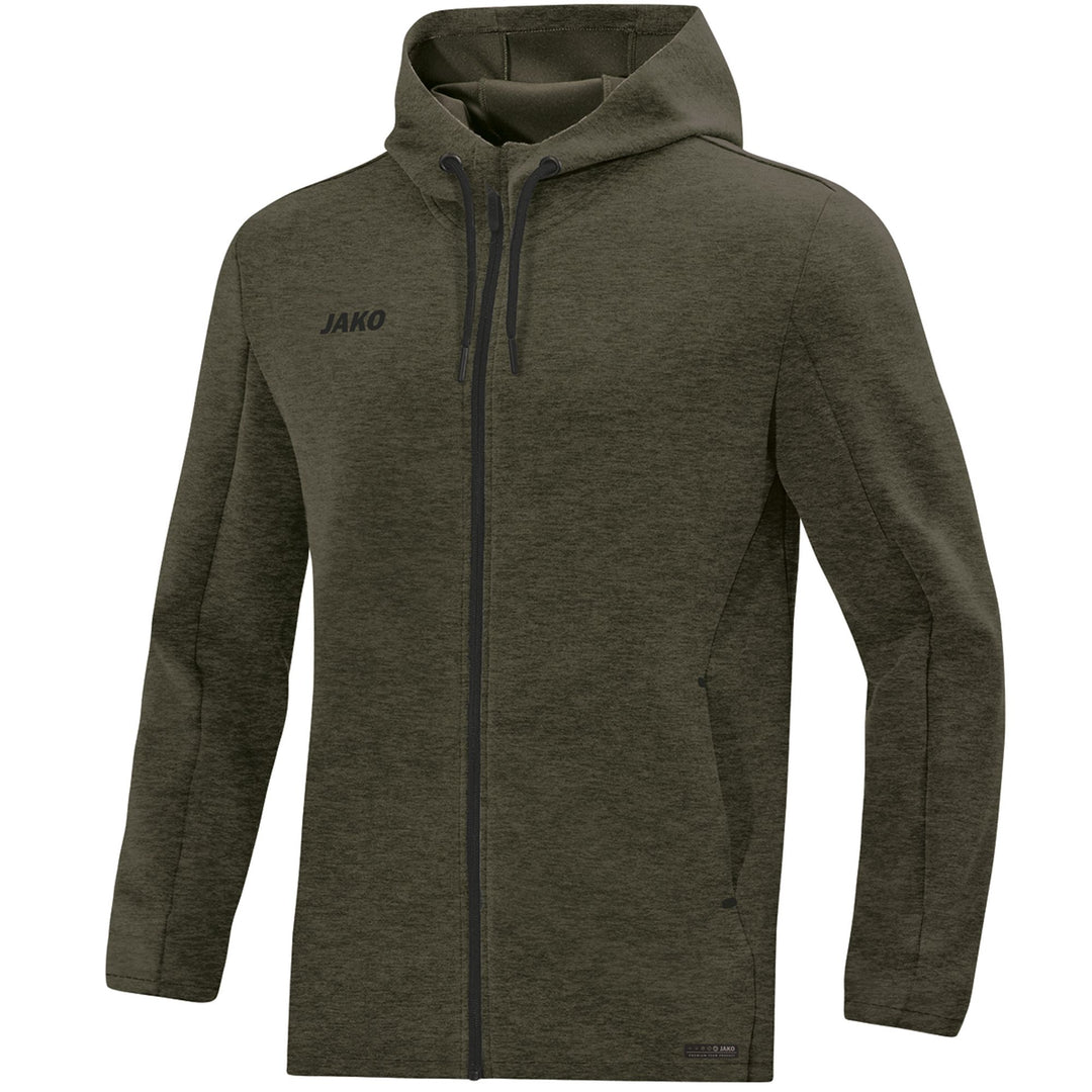 Jako Kapuzenjacke Premium Basics - khaki meliert