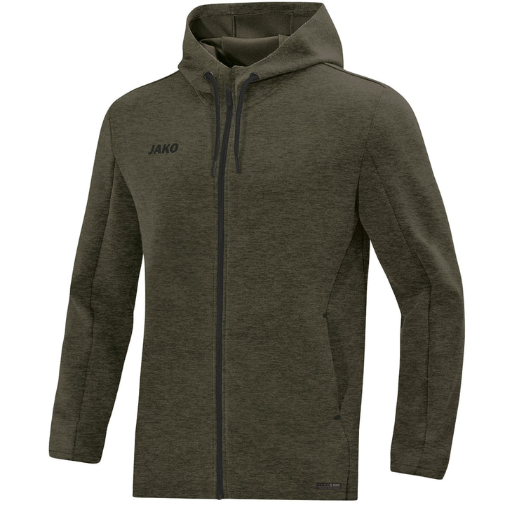 Jako Kapuzenjacke Premium Basics - khaki meliert