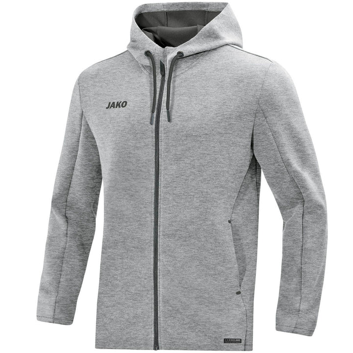 Jako Kapuzenjacke Premium Basics - hellgrau meliert