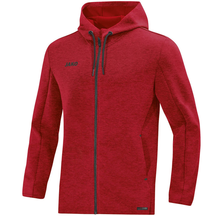 Jako Kapuzenjacke Premium Basics - rot meliert