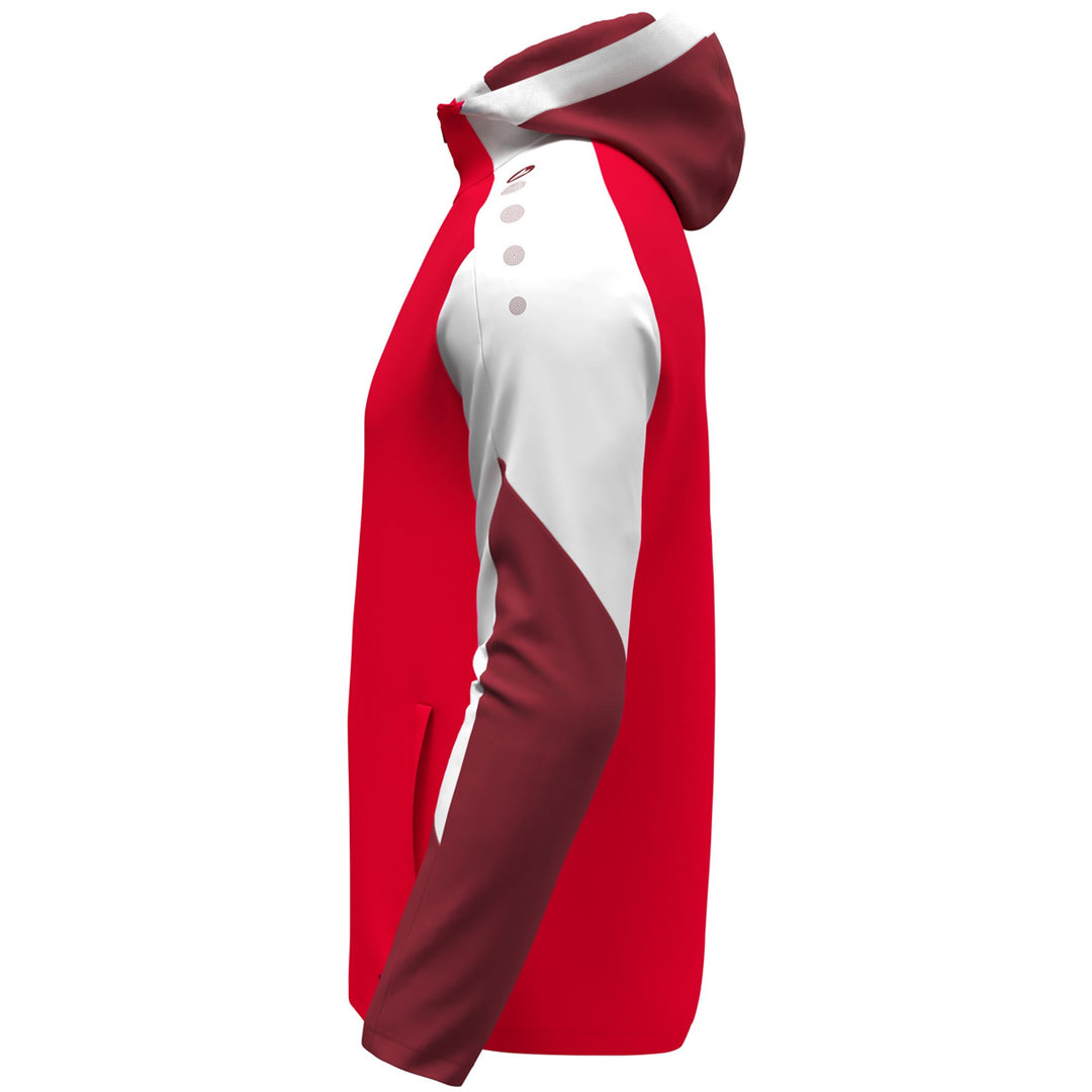 Jako Kapuzenjacke Dynamic - rot/weiß/dunkelrot