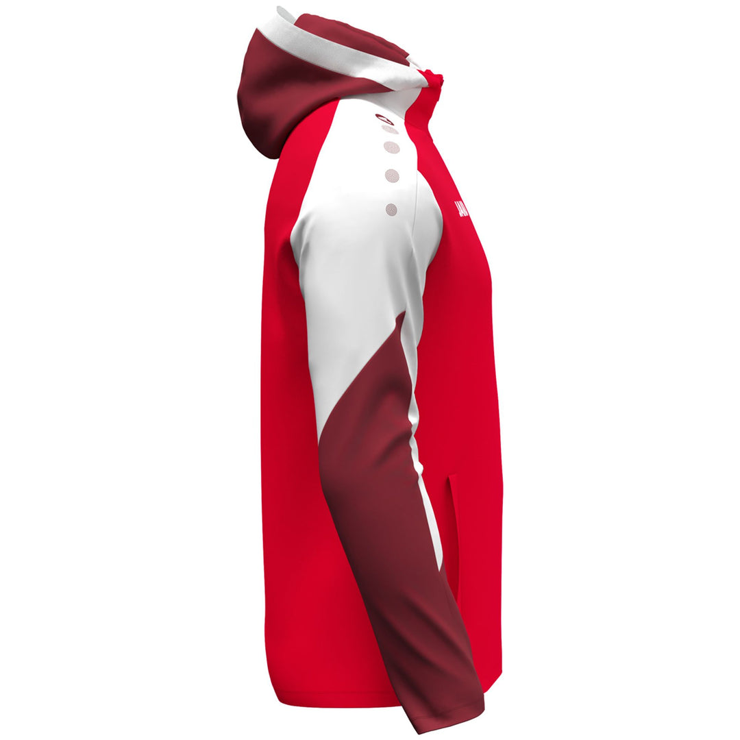 Jako Kapuzenjacke Dynamic - rot/weiß/dunkelrot