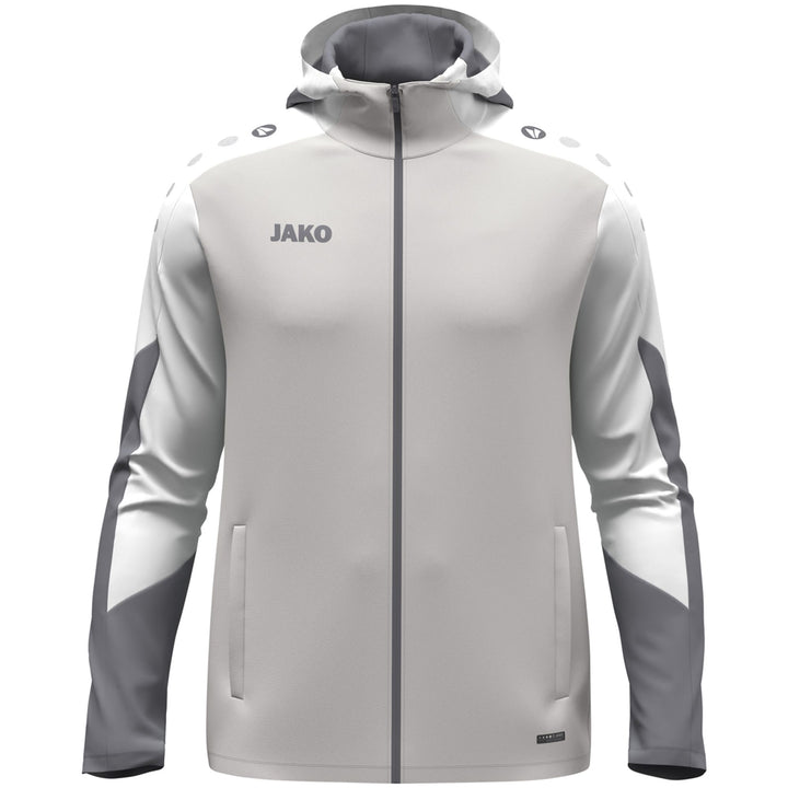 Jako Kapuzenjacke Dynamic - hellgrau/weiß/grau
