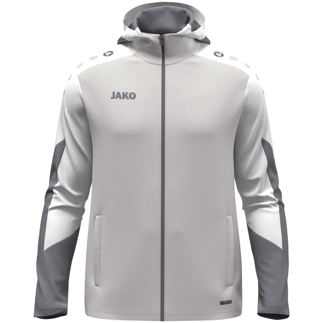 Jako Kapuzenjacke Dynamic - hellgrau/weiß/grau