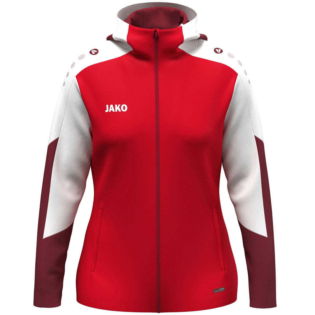 Jako Kapuzenjacke Dynamic Damen - rot/weiß/dunkelrot
