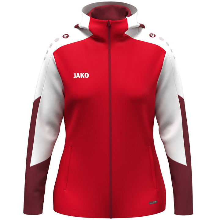 Jako Kapuzenjacke Dynamic Damen - rot/weiß/dunkelrot