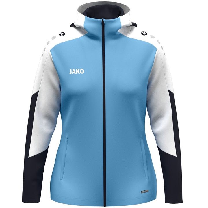 Jako Kapuzenjacke Dynamic Damen - skyblue/weiß/marine
