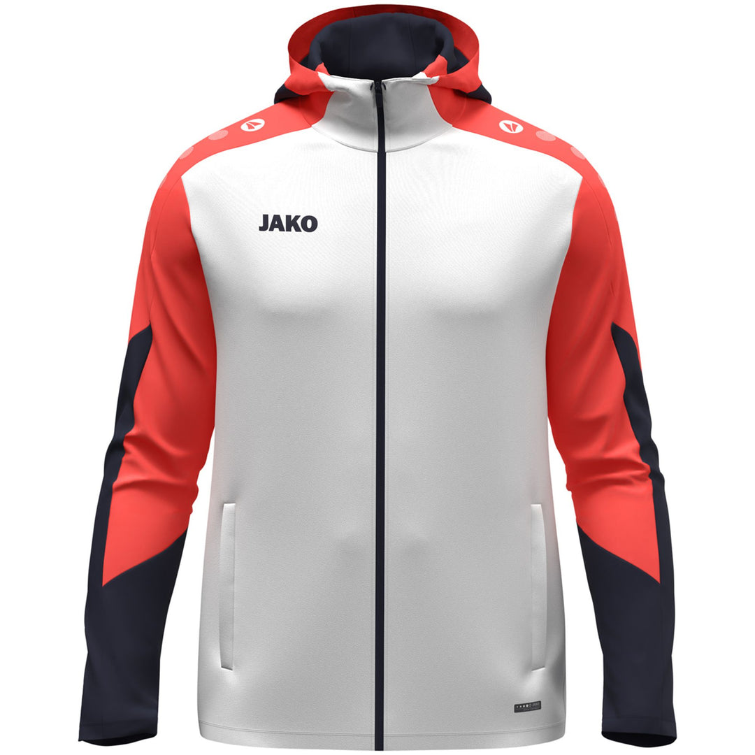 Jako Kapuzenjacke Dynamic - weiß/coral/marine