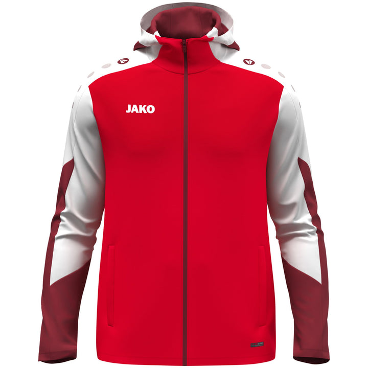 Jako Kapuzenjacke Dynamic - rot/weiß/dunkelrot