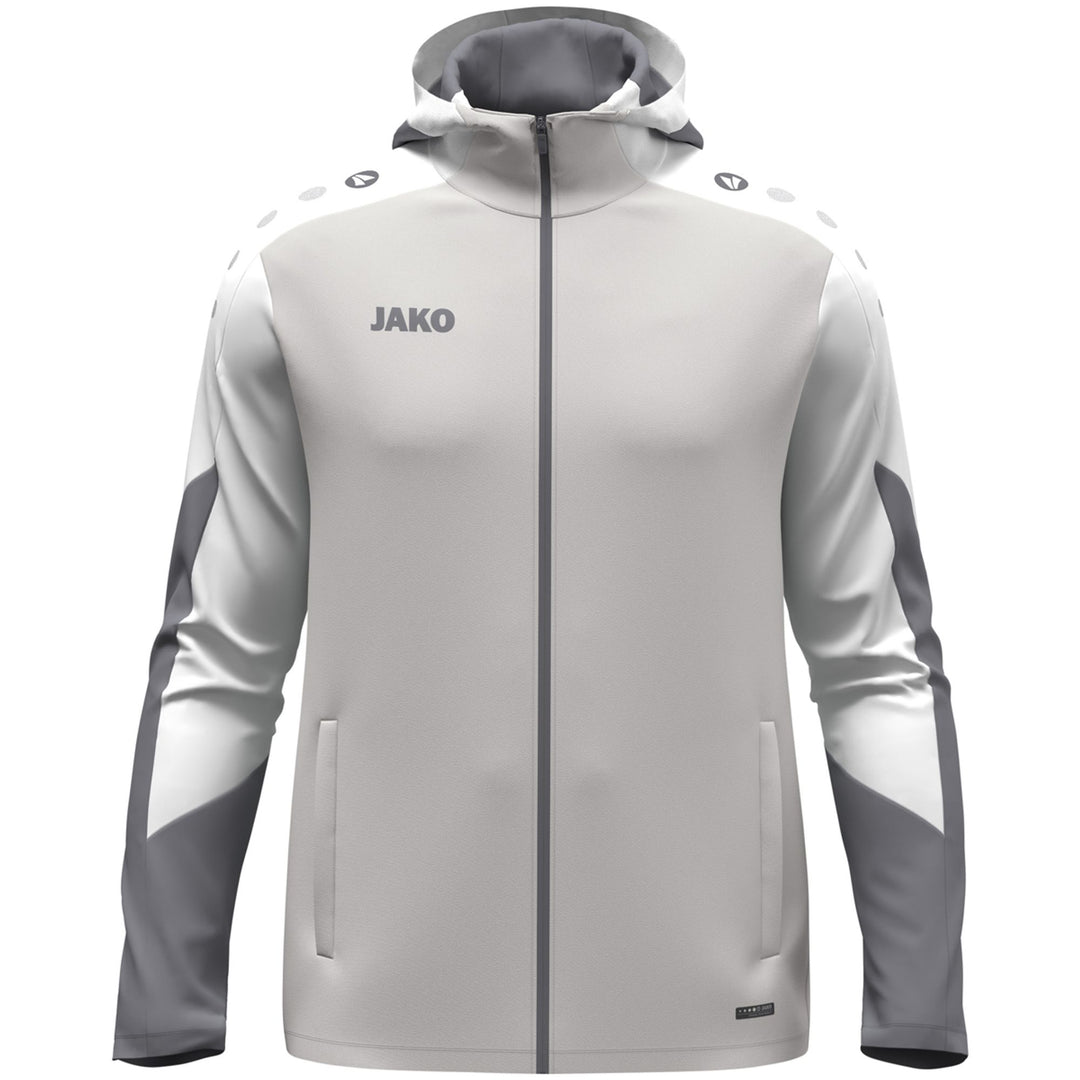 Jako Kapuzenjacke Dynamic - hellgrau/weiß/grau