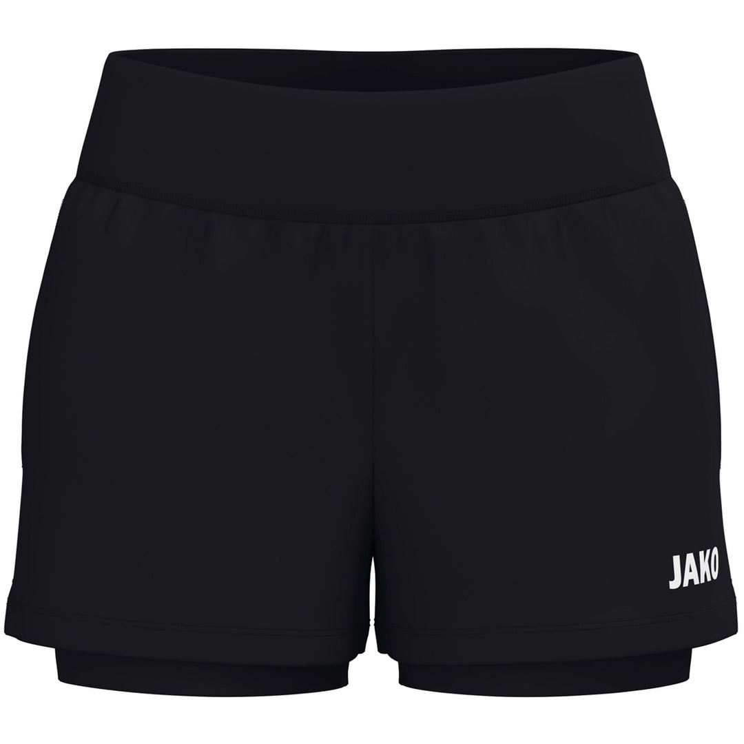 Jako 2-In-1 Short One Damen - schwarz