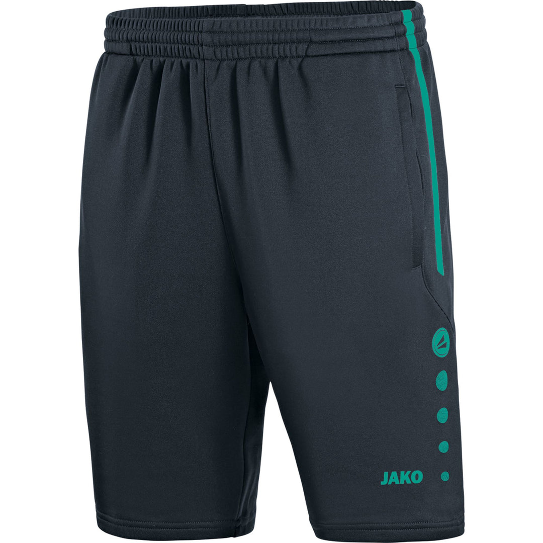 Jako Trainingsshort Active - anthrazit/türkis