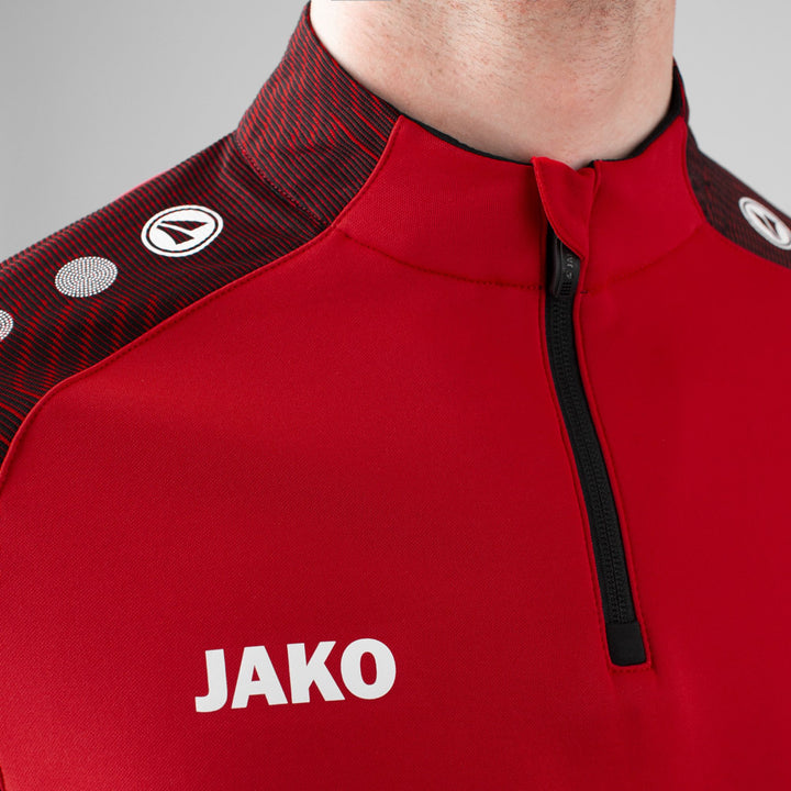 Jako Ziptop Performance - rot/schwarz