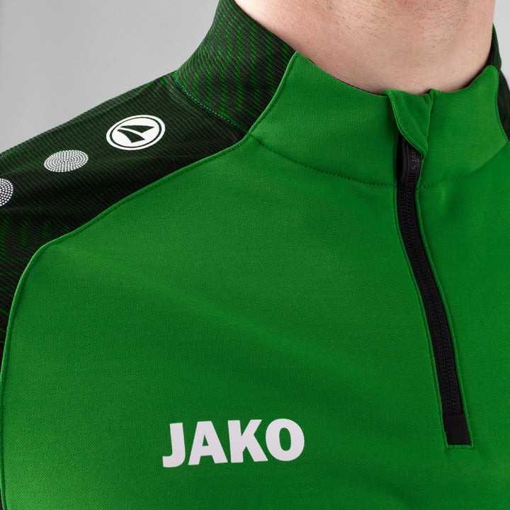 Jako Ziptop Performance - soft green/schwarz