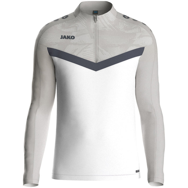 Jako Ziptop Iconic - weiß/soft grey/anthra light