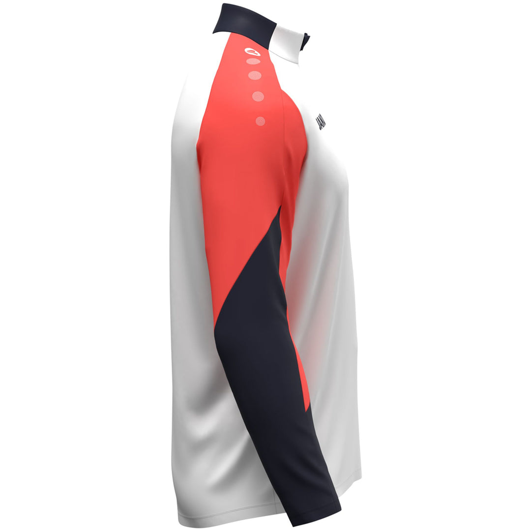 Jako Ziptop Dynamic - weiß/coral/marine