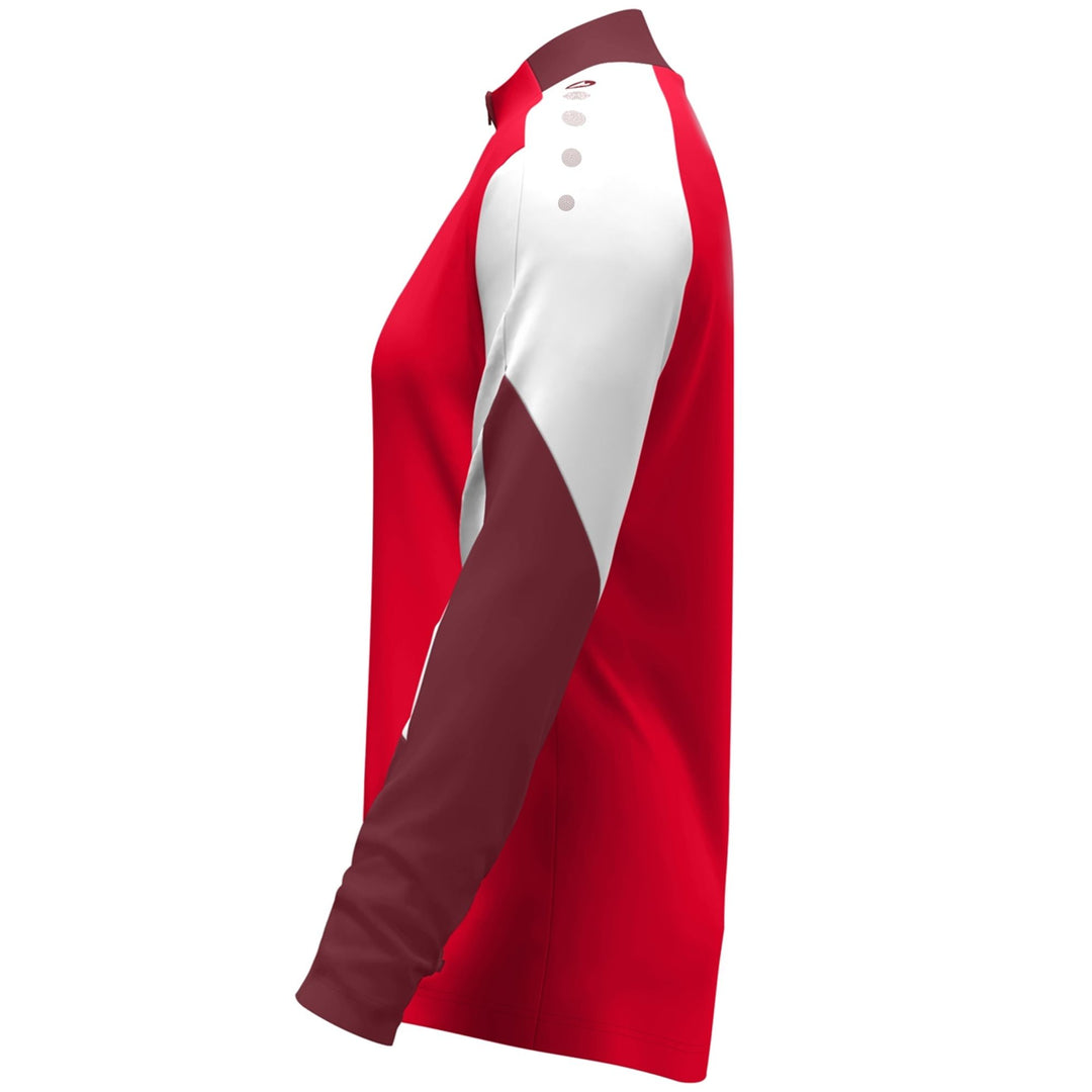 Jako Ziptop Dynamic Damen - rot/weiß/dunkelrot