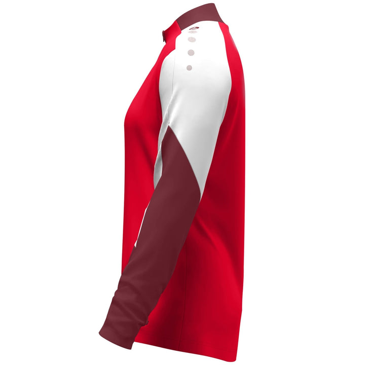 Jako Ziptop Dynamic Damen - rot/weiß/dunkelrot