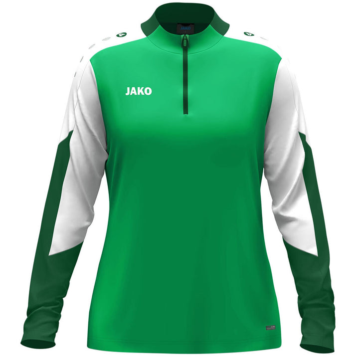 Jako Ziptop Dynamic Damen - grün/weiß/dunkelgrün