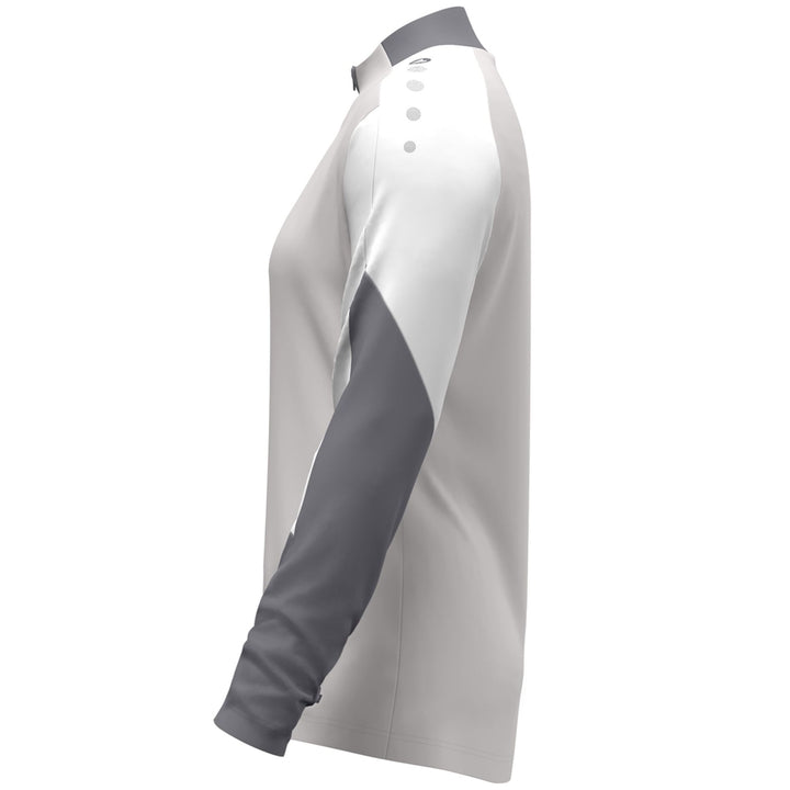 Jako Ziptop Dynamic Damen - hellgrau/weiß/grau