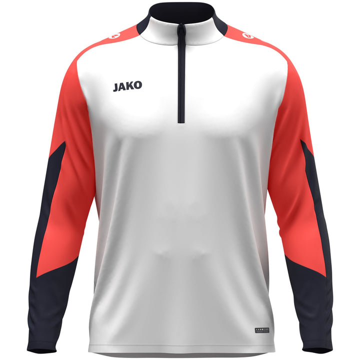 Jako Ziptop Dynamic - weiß/coral/marine