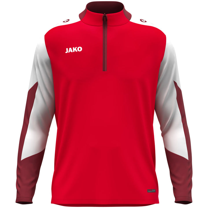 Jako Ziptop Dynamic - rot/weiß/dunkelrot