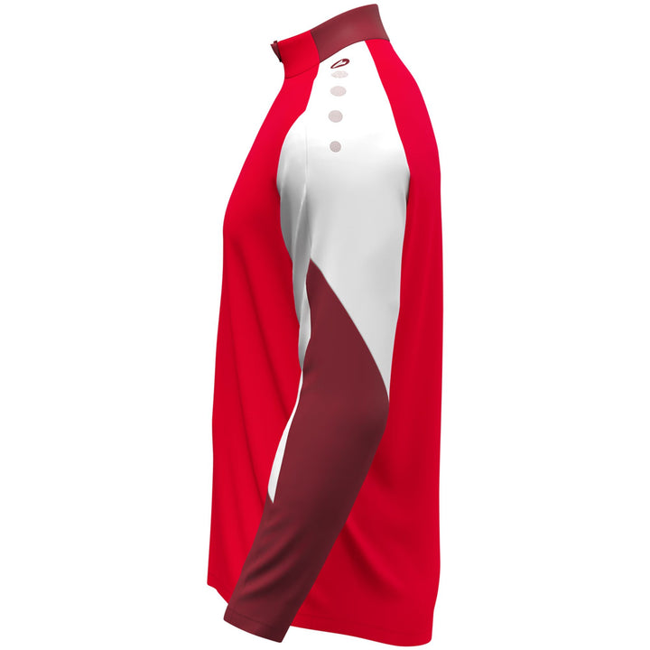 Jako Ziptop Dynamic - rot/weiß/dunkelrot