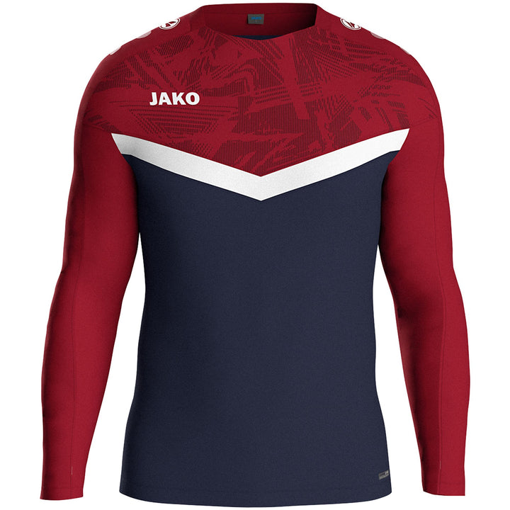 Jako Sweat Iconic - marine/chili rot