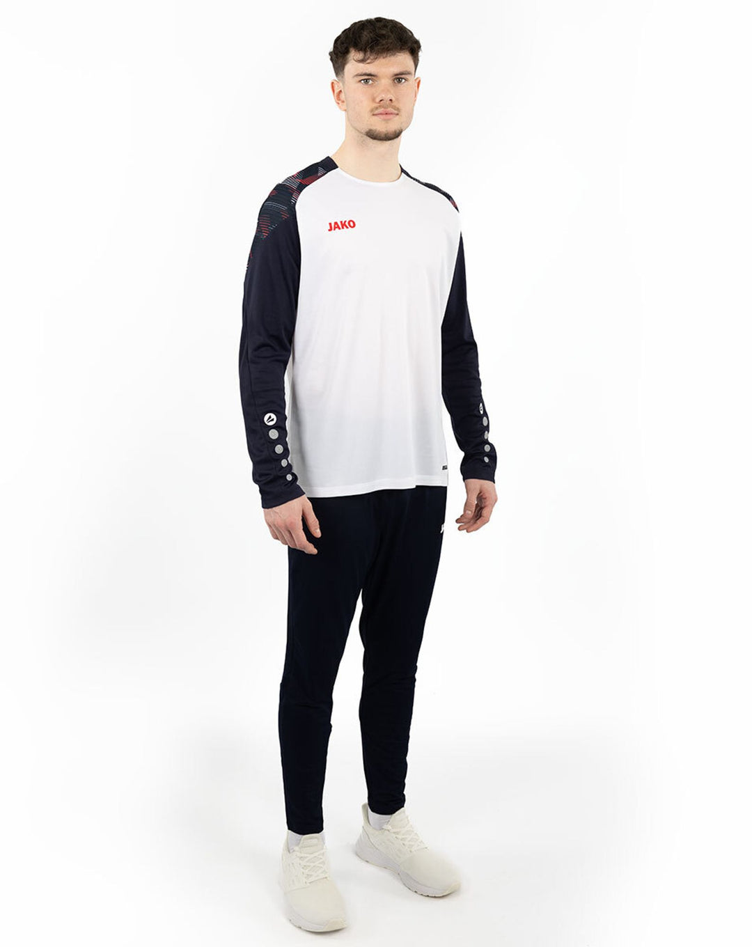 Jako Longsleeve Sonic - weiß/marine/rot