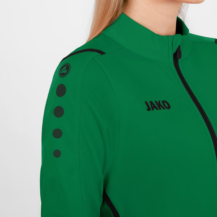 Jako Polyesterjacke Challenge - sportgrün/schwarz