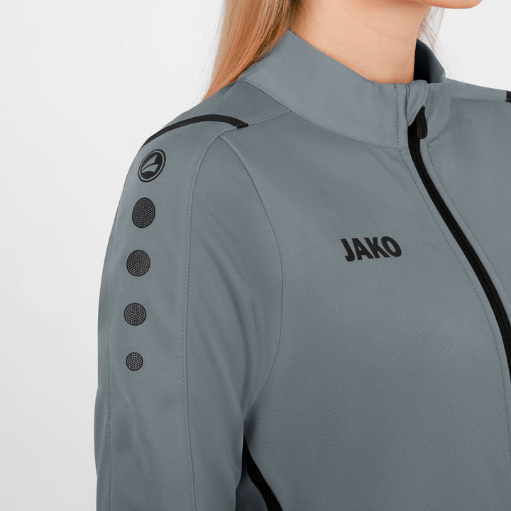 Jako Polyesterjacke Challenge - steingrau/schwarz