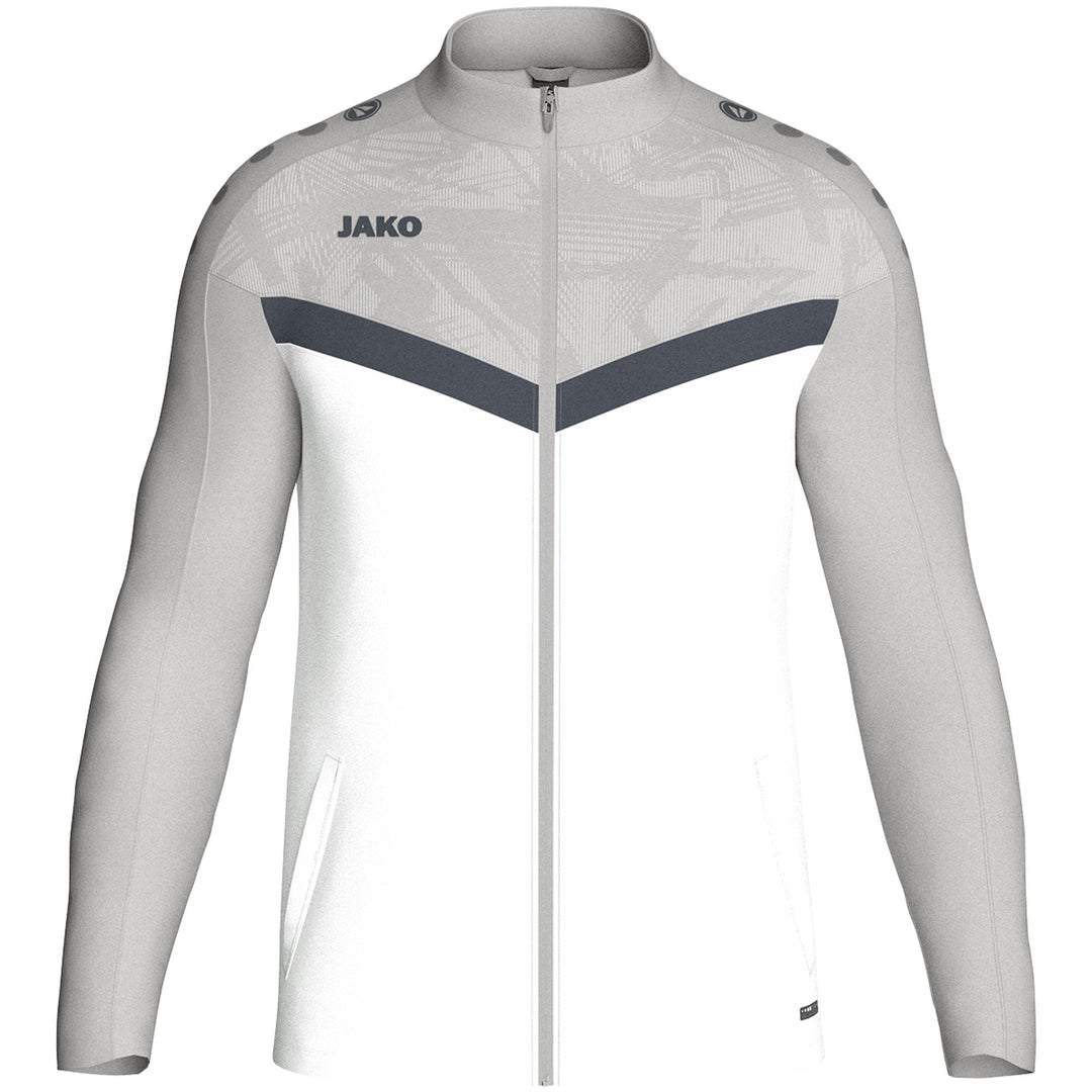 Jako Polyesterjacke Iconic - weiß/soft grey/anthra light