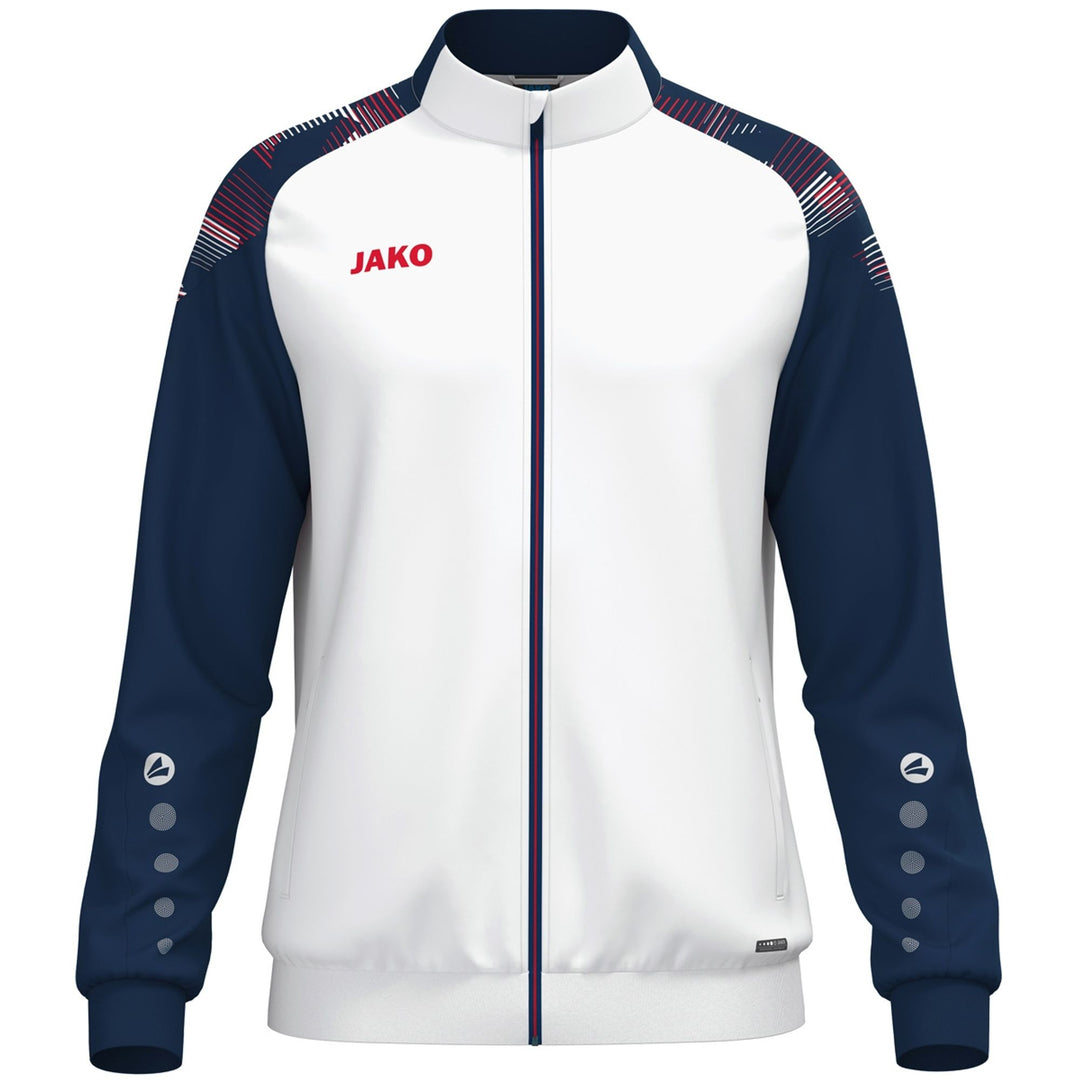 Jako Polyesterjacke Sonic - weiß/marine/rot