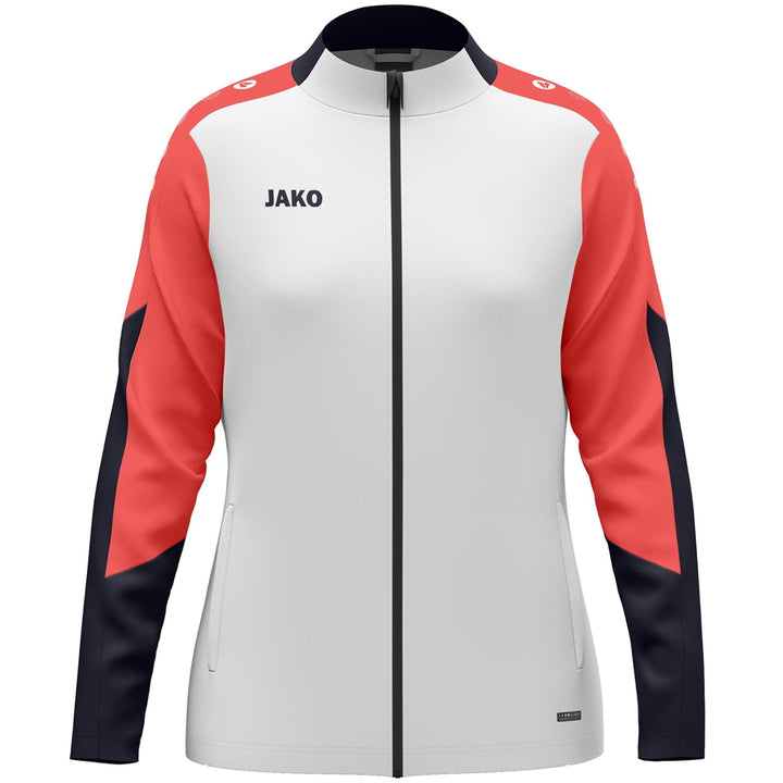 Jako Polyesterjacke Dynamic Damen - weiß/coral/marine