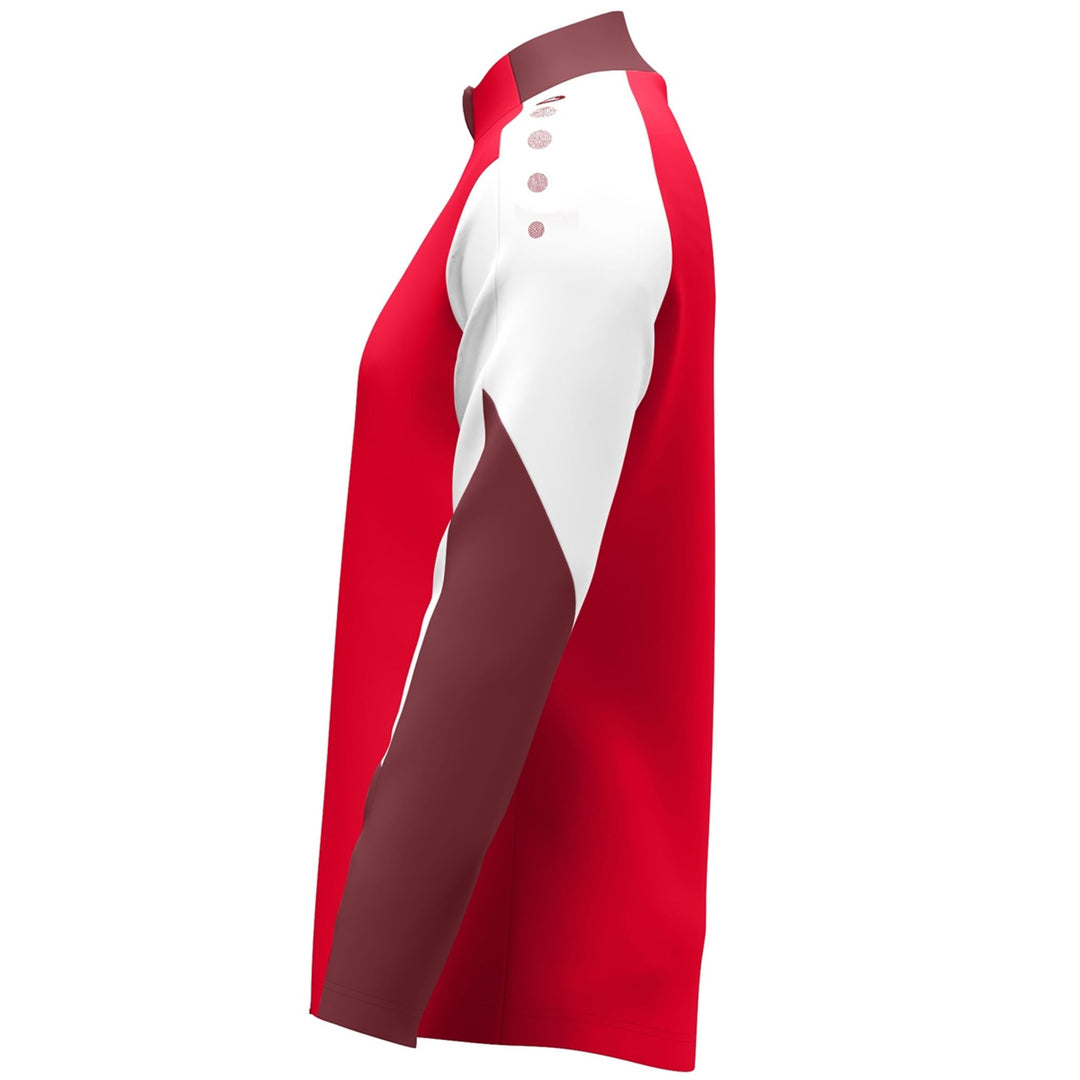 Jako Polyesterjacke Dynamic Damen - rot/weiß/dunkelrot