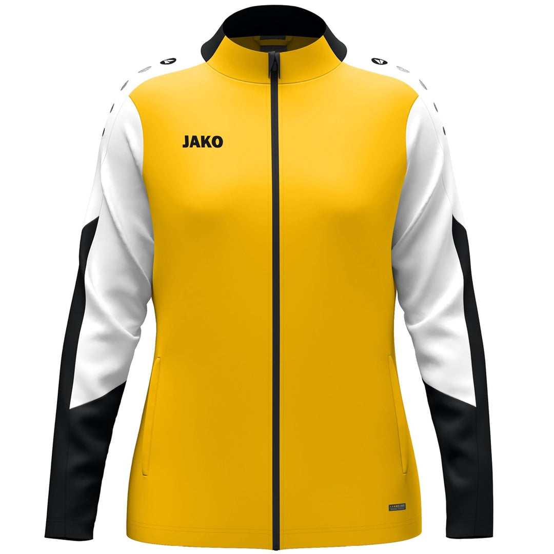 Jako Polyesterjacke Dynamic Damen - gelb/weiß/schwarz