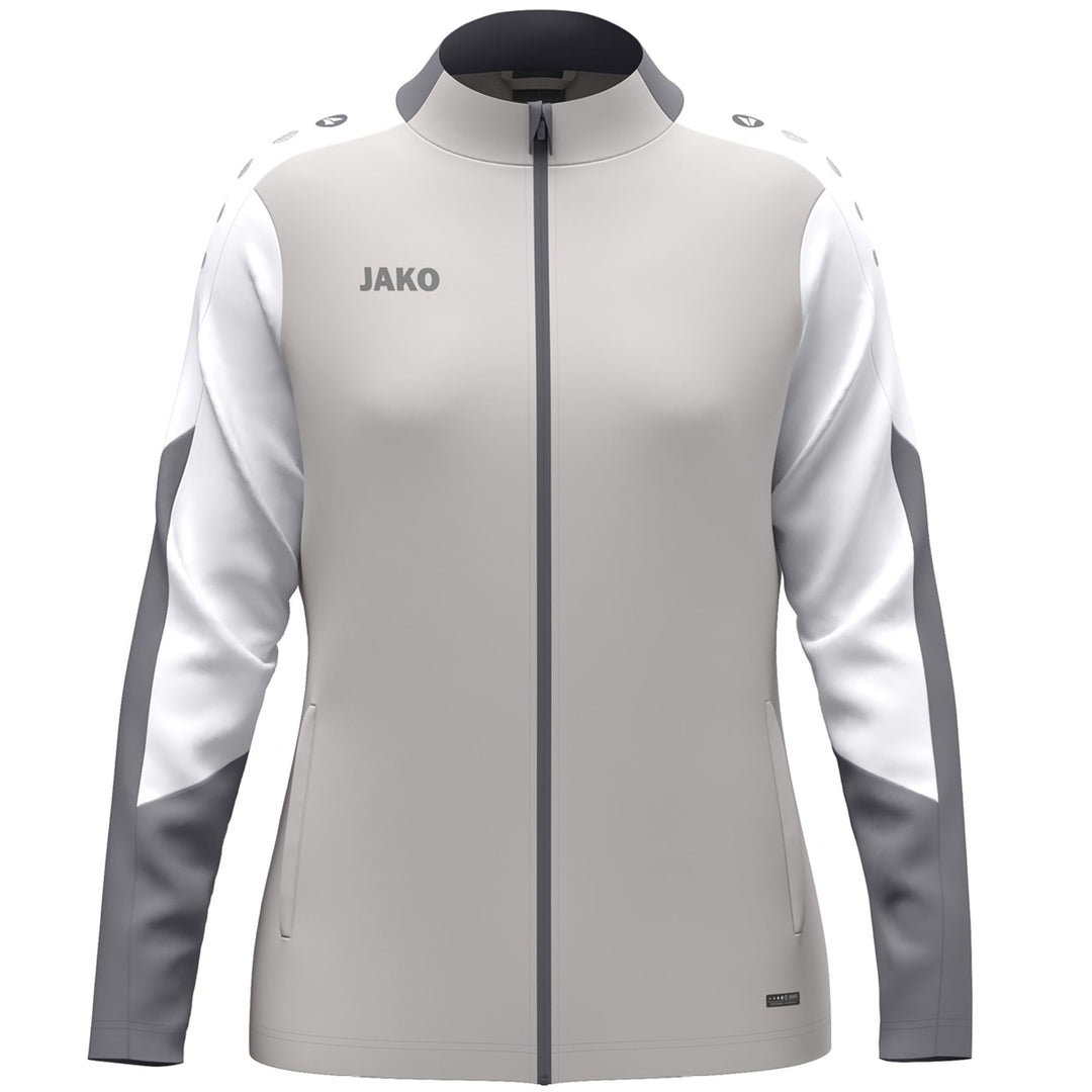 Jako Polyesterjacke Dynamic Damen - hellgrau/weiß/grau