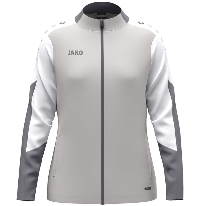 Jako Polyesterjacke Dynamic Damen - hellgrau/weiß/grau