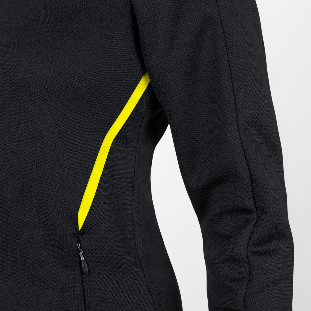 Jako Freizeitjacke Challenge Mit Kapuze - schwarz meliert/citro