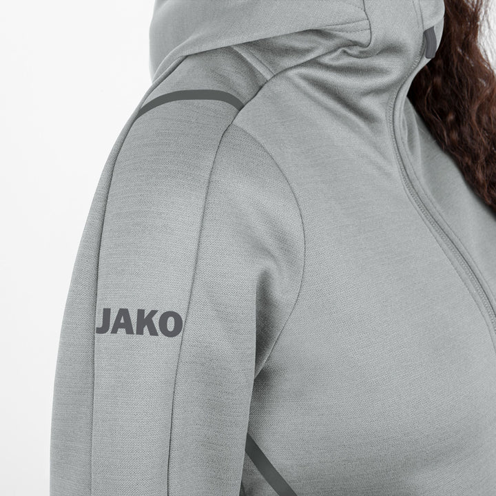 Jako Freizeitjacke Challenge Mit Kapuze - hellgrau meliert/anthra light